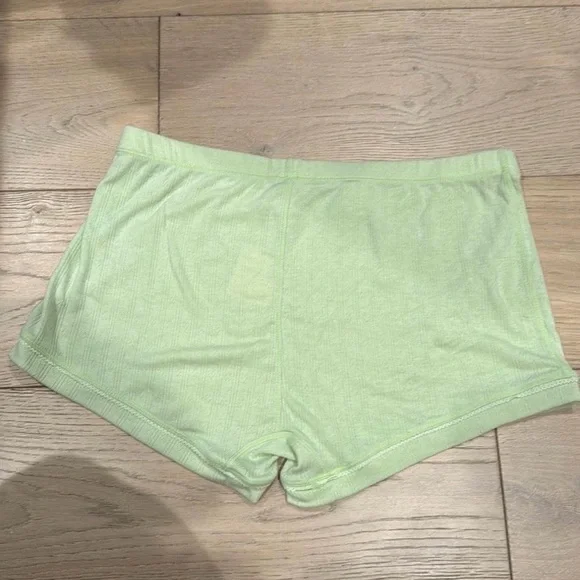 Free People Intimately Lime Sorbetto Ribbed Lounge Shorts Size L NWT - Picture 5 of 5